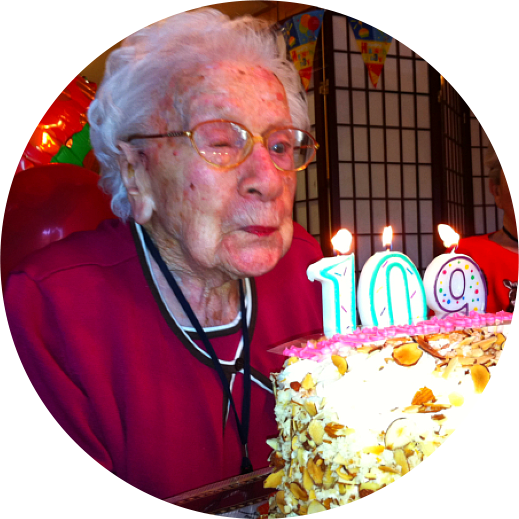 elderly woman on her 109th birthday